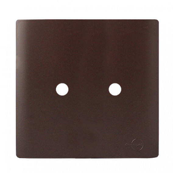 Placa p/ 2 Furos 4x4 - Novara Marrom Fosco